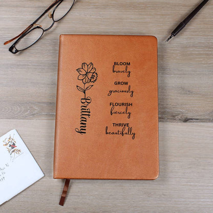 "Bloom" Personalized Leather Journal