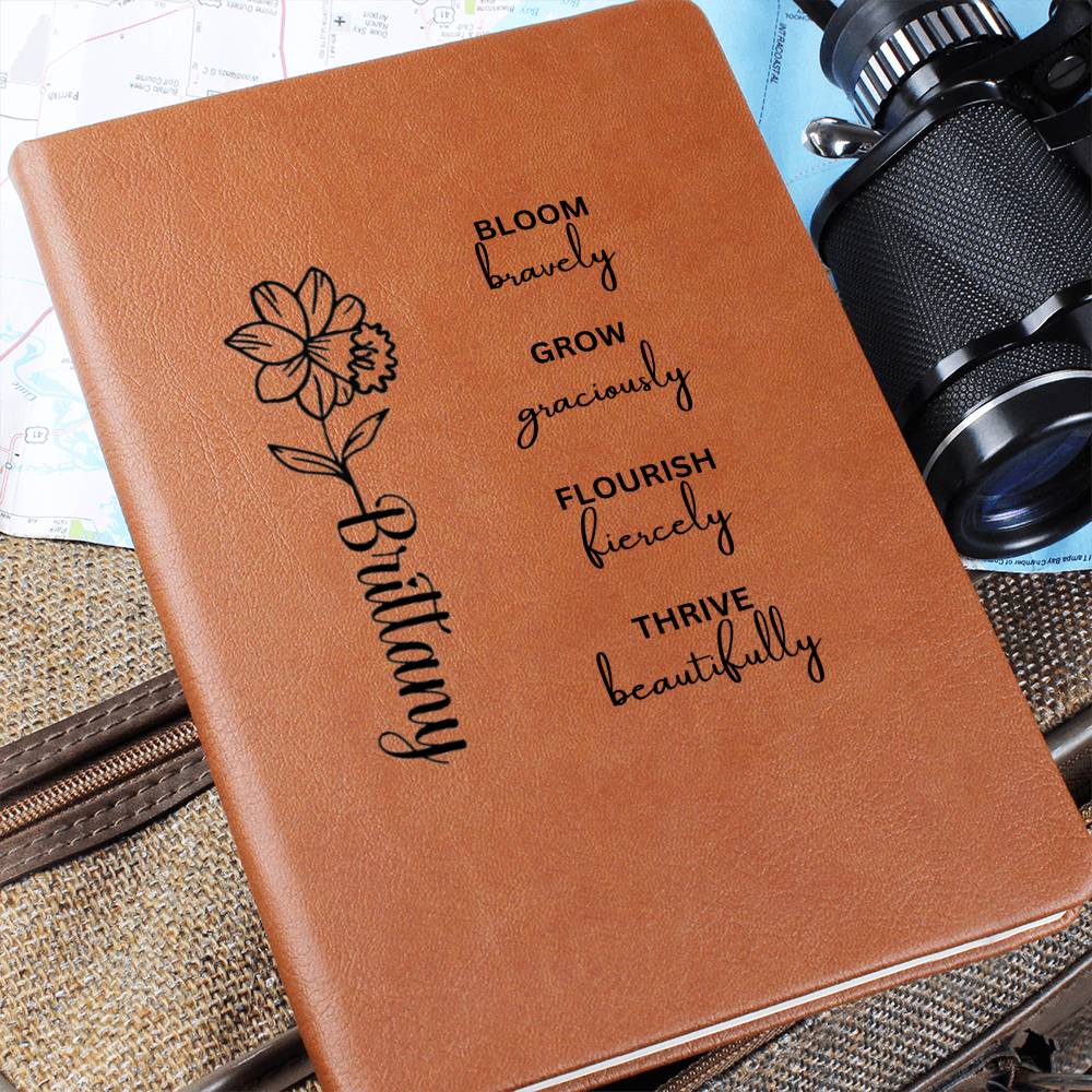 "Bloom" Personalized Leather Journal