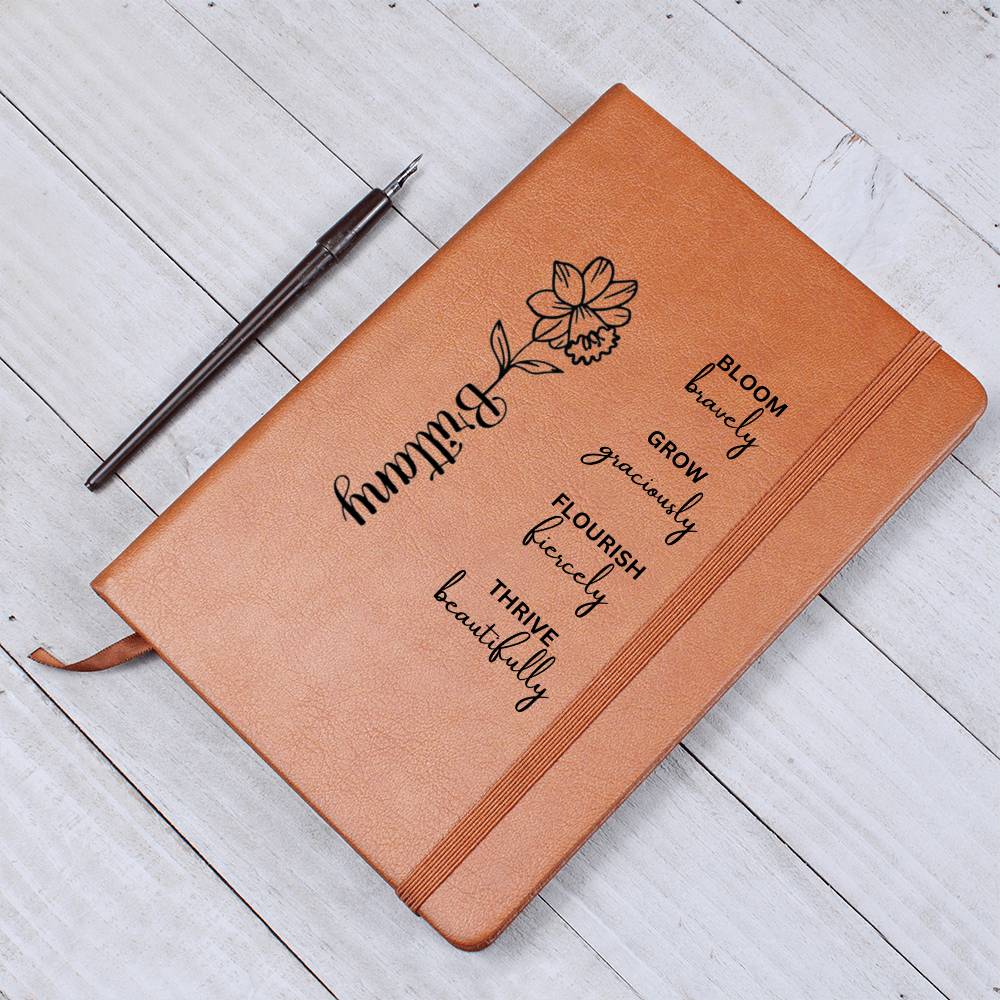 "Bloom" Personalized Leather Journal