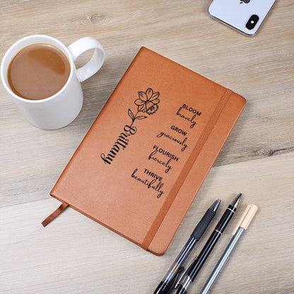 "Bloom" Personalized Leather Journal