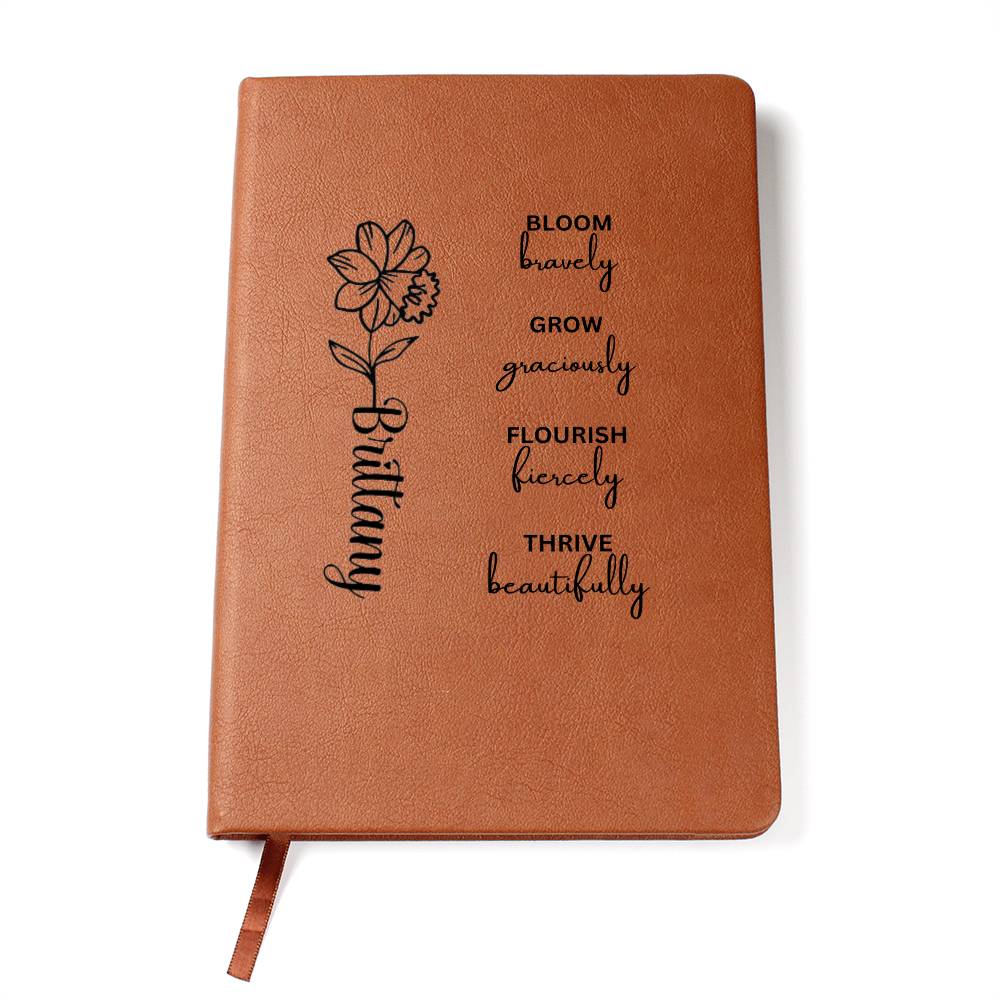 "Bloom" Personalized Leather Journal