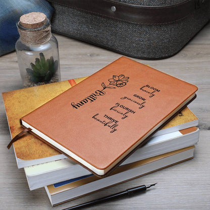 "Bloom" Personalized Leather Journal